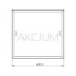 Lustro uchylne w ramie ze stali nierdzewnej mat 600x600 AKC600600M - 2