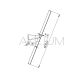 Lustro uchylne w ramie ze stali nierdzewnej mat 600x600 AKC600600M - 3