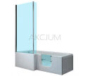 Wanna z drzwiami szklanymi i parawanem uniwersalna 1700x700mm LARIMAR