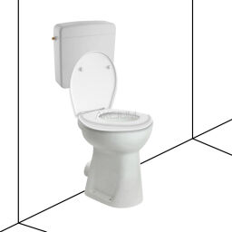 Zestaw WC 49cm miska+deska+spłuczka