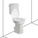 Zestaw WC 49cm miska+deska+spłuczka