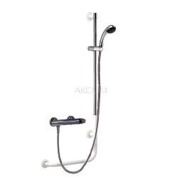 Uchwyt kątowy z mocowaniem prysznicowym  prawy 46cm x120cm