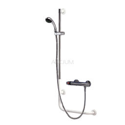 Uchwyt kątowy z mocowaniem prysznicowym  lewy 46cm x120cm