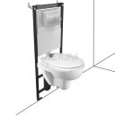 Zestaw stelaż podtynkowy, wiszący WC bidet oraz deska sedesowo bidetowa ZES19