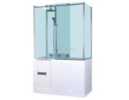 Wanna z drzwiami i zabudową kabinową dla seniorów oraz osób niepełnosprawnych 1200x700 RELAX PLUS