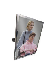 Lustro uchylne w ramie ze stali nierdzewnej połysk 700x500 AKC700500