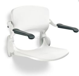 Siedzisko prysznicowe z podłokietnikami i oparciem ergonomiczne