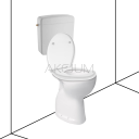 Zestaw WC bidet, deska, spłuczka dla seniorów oraz osób niepełnosprawnych z odpływem pionowym ZES08