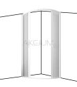 Kabina prysznicowa półokrągła dla osób niepełnosprawnych 90-70x90-70 cm