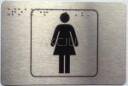 Piktogram toaleta damska z nadrukiem Braille'a PB03