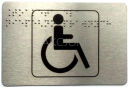 Piktogram toaleta dla niepełnosprawnych z nadrukiem Braille'a