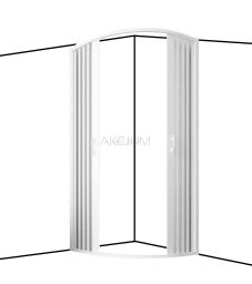 Kabina prysznicowa półokrągła dla osób niepełnosprawnych 90-70x90-70 cm