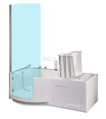 Wanna z drzwiami i opuszczanym siedziskiem 1700x1000 LUIZJANA